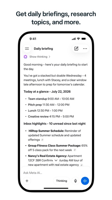 Meta AI screenshot from the App Store listing