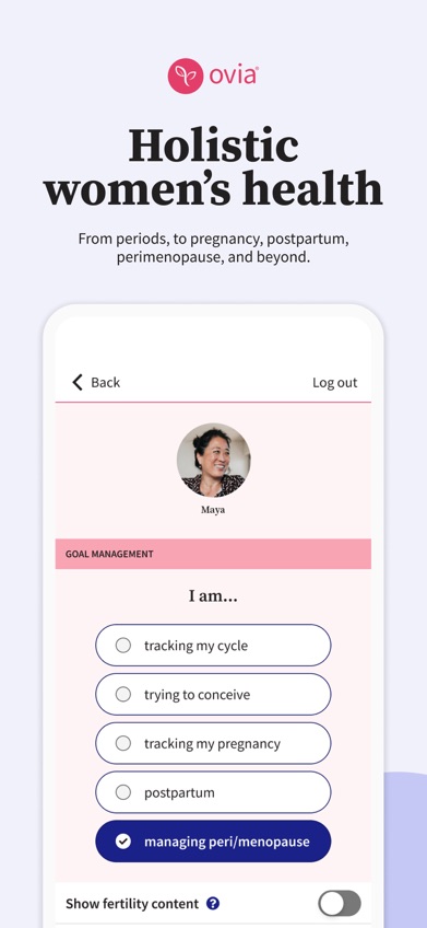 Ovia Pregnancy screenshot from the App Store listing