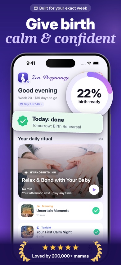 Zen Pregnancy screenshot from the App Store listing